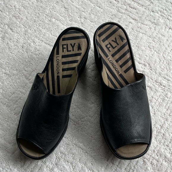 FLY LONDON Black Mule. Never worn. Size 39. - Picture 2 of 8